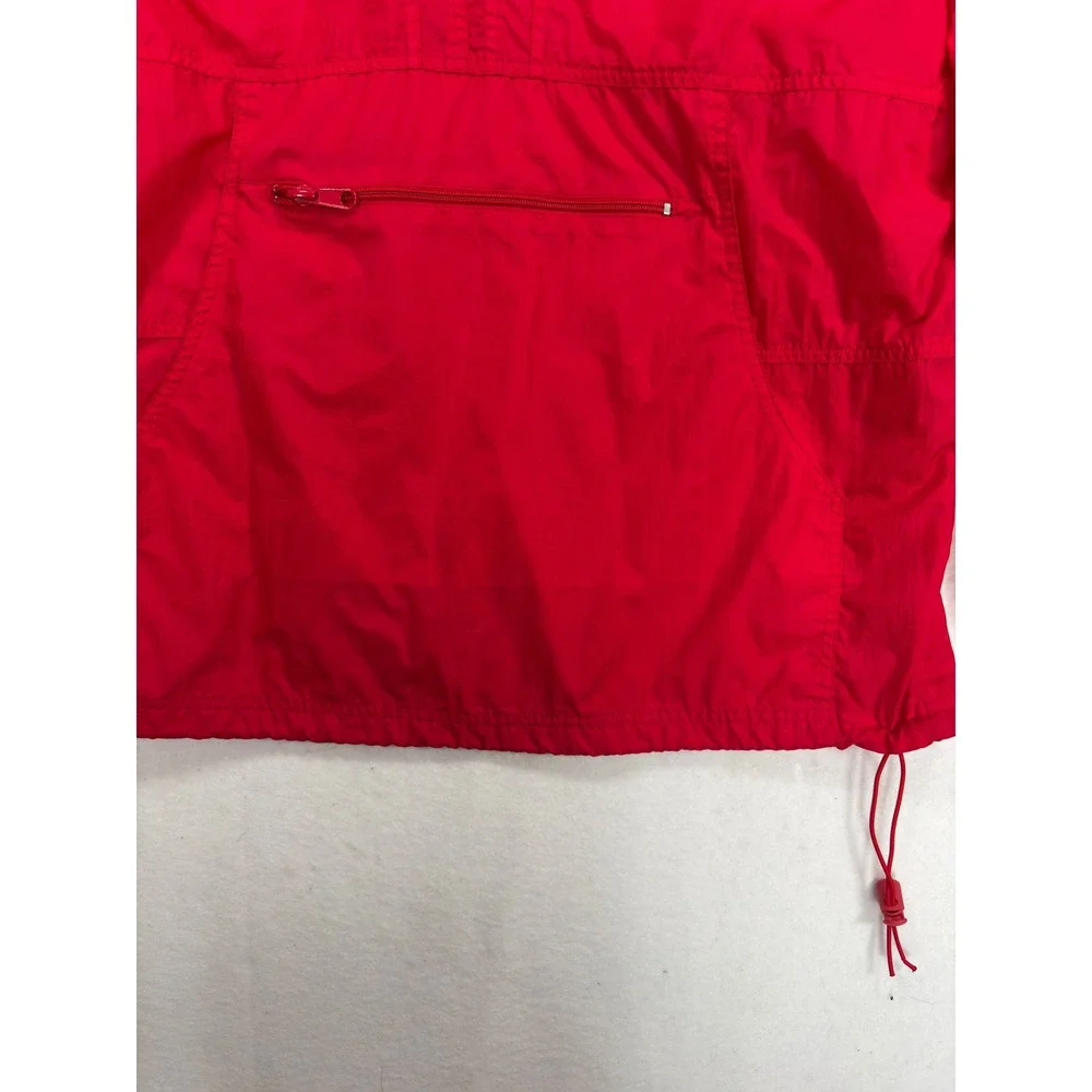 Vintage Jerzees Coca-Cola Windbreaker Mens Large Red Half Zip Anorak Jacket